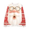 thumbnail image 1 of KHONTS Santa Christmas Sweatshirts for Men Funny Christmas Tops Crewneck 3D Printed Xmas Holiday Pullover Shirts B XL, 1 of 3