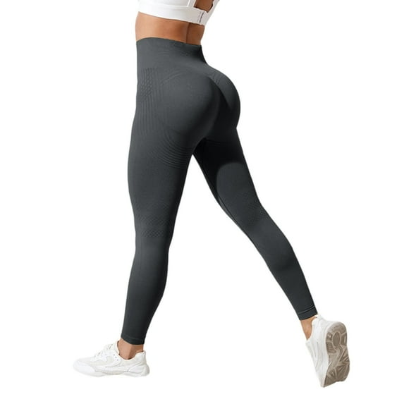KHONTS Scrunch Butt Leggings for Women Mid Low Waist Gym Workout Legging Tummy Control Booty Lifting Yoga Pants Grey S