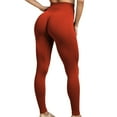 thumbnail image 1 of KHONTS Scrunch Leggings for Women Seamless High Waisted Workout Gym Yoga Pants Red M, 1 of 7
