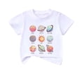 thumbnail image 1 of KHONTS Todder Boys Girls Shirt Solar System Short Sleeve Tshirts Boots Tees,Size 1-13 Years White 90, 1 of 4