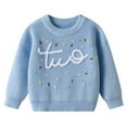 thumbnail image 1 of KHONTS Toddler Baby Girls First Birthday Outfit Two Sweater Top Knit Pullover Sweatshirt Fall Winter Clothes,Sizes 3M-8Y BU2 120, 1 of 7