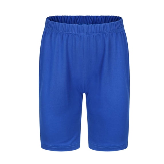 KHONTS Toddler Girls Biker Shorts Solid Bike Cartwheel Shorts Kids Under Dress Dance Safety Shorts,Size 2-12 Years Blue 170