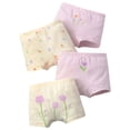 thumbnail image 1 of KHONTS Toddler Girls Cute Shorts Underwear 4 Pack Soft Cozy Boxer Brief,Size 3T-14T Purple 110, 1 of 3