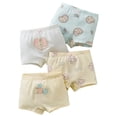 thumbnail image 1 of KHONTS Toddler Girls Cute Shorts Underwear 4 Pack Soft Cozy Boxer Brief,Size 3T-14T Sky Blue 140, 1 of 3