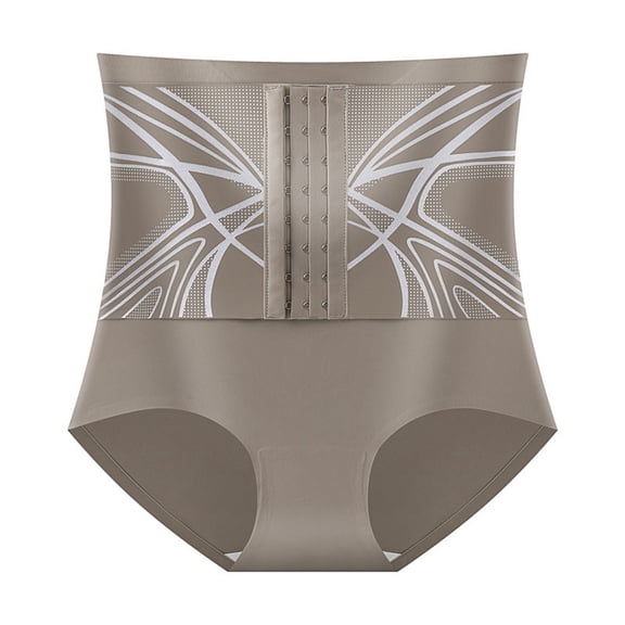 KHONTS Tummy Control Briefs Shapewear for Women High Waisted Body Shaper Panties Shaping Girdle Underwear Coffee M