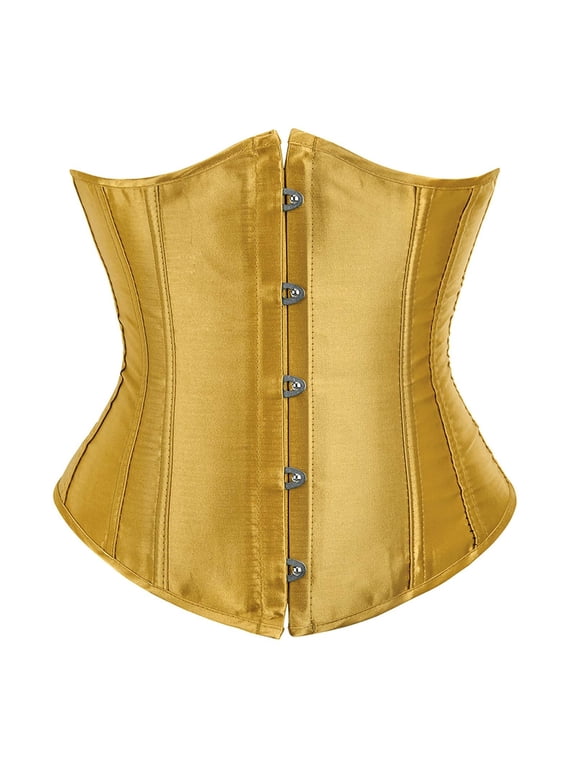 Underbust Corset Tops for Women Adult Themed Parties Shaper Yellow S