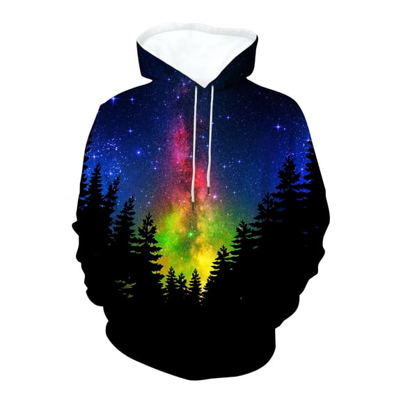 KHONTS Unisex 3D Novelty Hoodies for Men Cool Graphic Pullover Sweatshirts with Pockets 06-Navy S