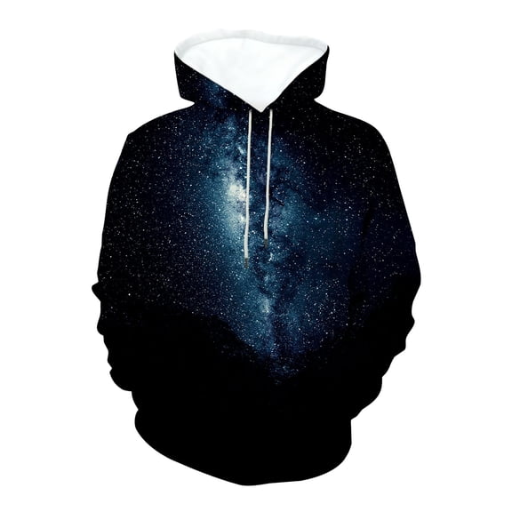 KHONTS Unisex 3D Novelty Hoodies for Men Cool Graphic Pullover Sweatshirts with Pockets 07-Black XL