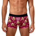thumbnail image 1 of KHONTS Valentine's Day Personalized Boxers for Men Custom Face Underwear with Picture Boyfriend Customized Boxer Briefs Purple L, 1 of 9