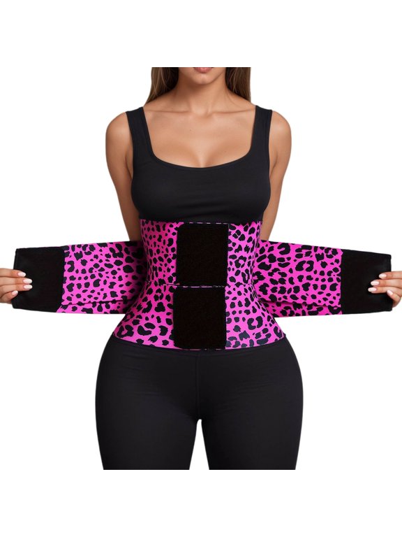 ,Waist Trainer Belt Waist Cincher Trimmer Ab Belt Tummy Control Body Shaper with Triple Wrap Women and Men Red XL