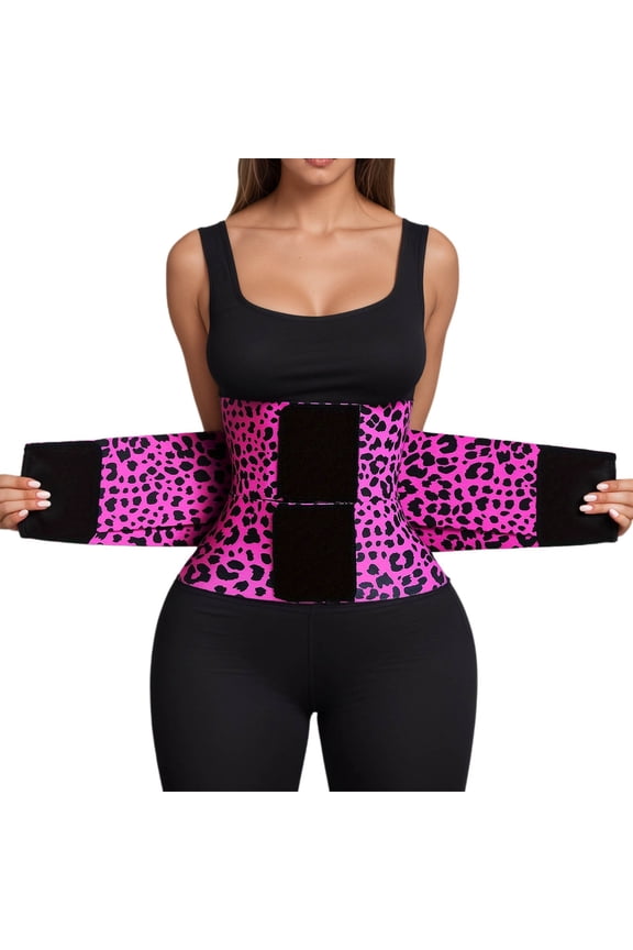 ,Waist Trainer Belt Waist Cincher Trimmer Ab Belt Tummy Control Body Shaper with Triple Wrap Women and Men Red XXL