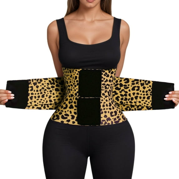 KHONTS,Waist Trainer Belt Waist Cincher Trimmer Ab Belt Tummy Control Body Shaper with Triple Wrap Women and Men Yellow XXXL