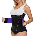thumbnail image 1 of KHONTS Waist Trainer for Women Trimmer Belt Waist Cincher Tummy Wrap Plus Size Snatch Bandage Body Shaper Purple XXL, 1 of 4