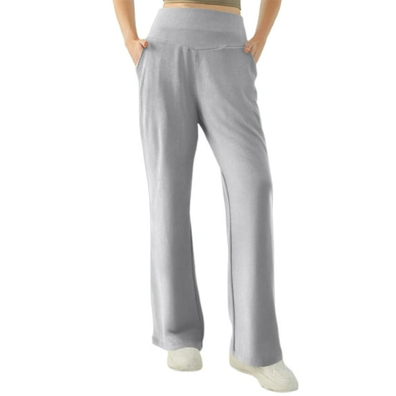 KHONTS Wide Leg Sweatpants for Women Fold over Low Rise Flare Yoga Pants Back to School Clothes for Workout GY1 S