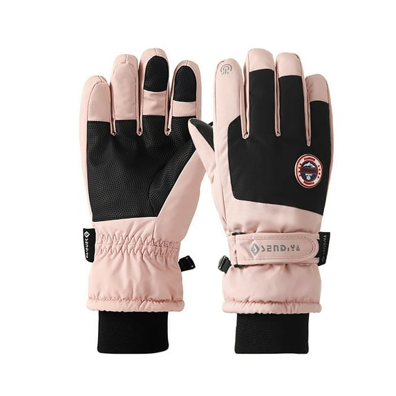 KHONTS Winter Ski Snow Gloves for Men Women Youth Touchscreen Waterproof Cold Weather Hand Warming Gloves Winter Work Gloves Pink XL