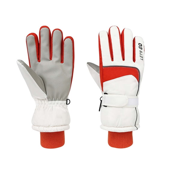 KHONTS Winter Skiing Snow Gloves for Men Women Youth Touchscreen Cold Weather Hand Warming Gloves Work Gloves Red M