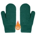 thumbnail image 1 of KHONTS Winter Warm Mittens for Women Knitted Gloves Mittens Warm Soft Lining Gloves Accessories Green One Size, 1 of 9