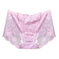 thumbnail image 1 of KHONTS Women Floral Lace High Waist Underwear Full Coverage Panties Mesh Breathable See Through Briefs Soft Stretch Lingerie Pink M, 1 of 2