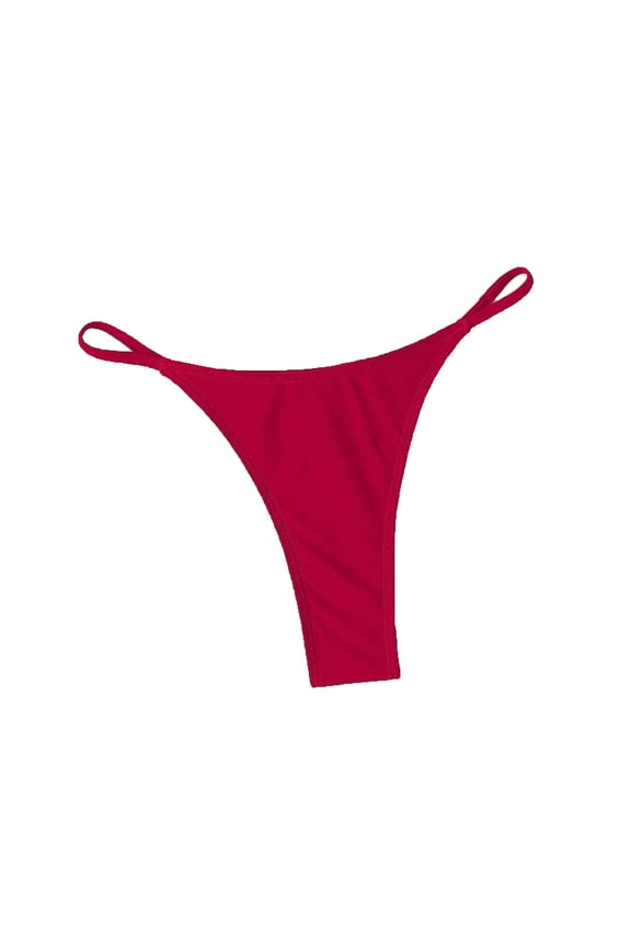 Women Thong Bikini Bottoms Low Waist Briefs Bottom Cheeky Underpants RD2 L