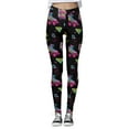 thumbnail image 1 of KHONTS Women's 80s Leggings Neon Artistic Splash Printed Soft Stretchy Pants Running Workout Leggings Athletic Yoga Pants Blue XXL, 1 of 7