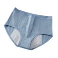thumbnail image 1 of KHONTS Women's Breathable Cotton Period Panties Menstrual Heavy Flow Leak Proof Underwear Briefs Light Blue XXL, 1 of 3