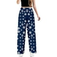 thumbnail image 1 of KHONTS Women's Christmas Comfy Pajamas Drawstring Stretch Floral Print Long Wide Leg Lounge Pants P XL, 1 of 6