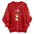 thumbnail image 1 of KHONTS Women's Christmas Sweatshirt Crew Neck Cute Festive Print Pullover Long Sleeve Graphic Tops M M, 1 of 4