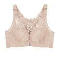 thumbnail image 1 of KHONTS,Women's Comfort Rose Lace Bras Push up Soft Bra Supportive Lift Racerback Elegant Bralettes Pink 40/90E, 1 of 2