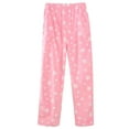 thumbnail image 1 of KHONTS Women's Fuzzy Plush Pajama Pants Fleece Fluffy Pj Pants Warm Pjs for Winter Pink M, 1 of 4