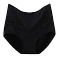 thumbnail image 1 of KHONTS Women's High Waisted Underwear Lace Seamless Panties Breathable Soft Stretch Full Coverage Black XXL, 1 of 8