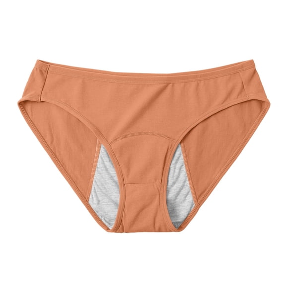 KHONTS Women's Incontinence Underwear Washable Absorbency Leakproof Period Underwear Orange M