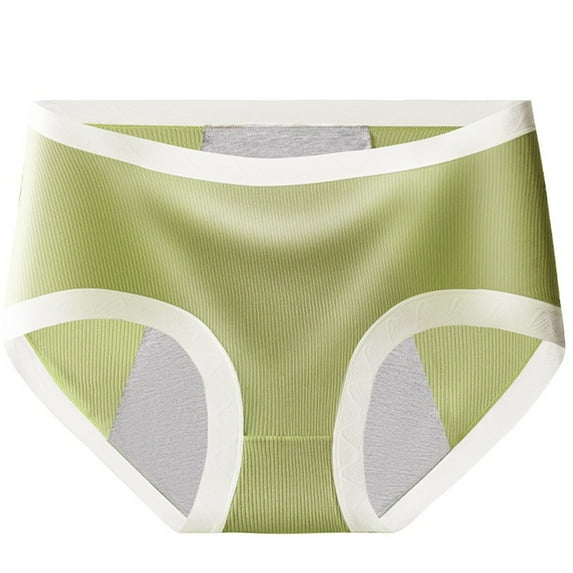 KHONTS Women's Menstrual Period Panties Breathable Leak Proof Briefs Soft Comfy Postpartum Underwear Green XL