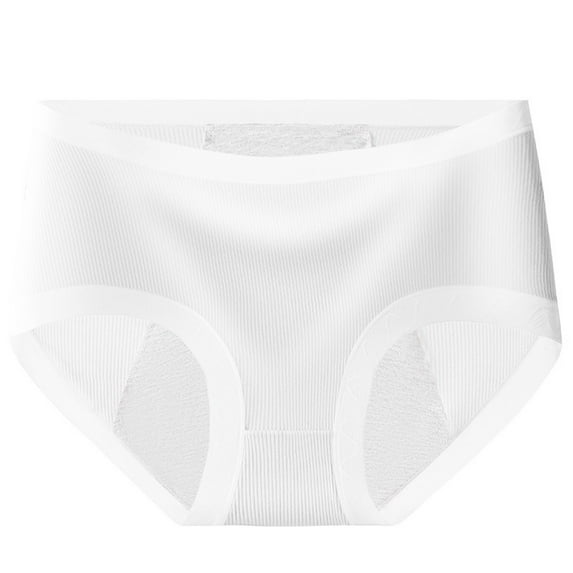 KHONTS Women's Menstrual Period Panties Breathable Leak Proof Briefs Soft Comfy Postpartum Underwear White XL