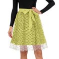 thumbnail image 1 of KHONTS Women's Midi Skirts Elastic High Waiste Polka Dot Casual Flowy Skirts Swing Knee Length Skirts Yellow S, 1 of 9
