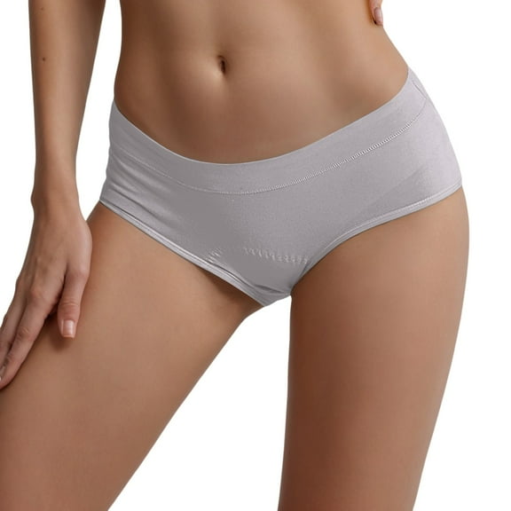 KHONTS Women's Underwear Mid Waist Triangle Pants Breathable Soft Comfy Underpants Light Blue S