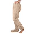 thumbnail image 1 of KHONTS Women's Plush Fleece Footed Pajama Pants Comfy Soft Winter Casual Home Trousers Khaki XXXL, 1 of 5