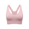thumbnail image 1 of KHONTS Women's Racerback Sports Non- Bras Adjustable Straps Wireless High Support Workout Yoga Running Athletic Camisole Pink L, 1 of 7
