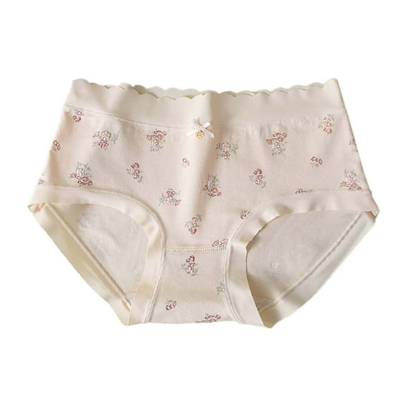 KHONTS Women's Seamless Cute Panties Comfortable Breathable Triangle Panties Thin Soft Comfort Panties Beige L