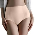 thumbnail image 1 of KHONTS Women's Seamless Thin Underpants Tummy Tuck Hip Lifting Shaping Underwear High Waist Panties Pink L, 1 of 6