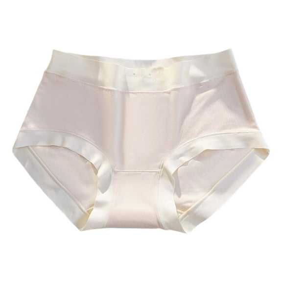 KHONTS Women's Seamless Underwear Comfortable Breathable Triangle Panties Thin Soft High Waist Panties Light Pink XXL