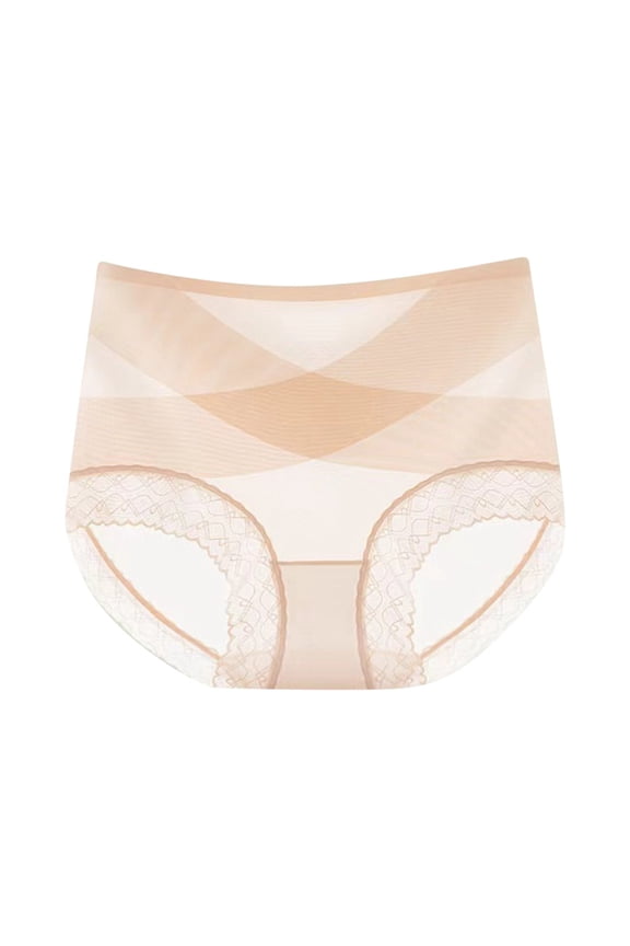 Women's Soft Comfort Thin Panties Leak Proof Comfort Shaping Underwear Seamless High-Waist Underpants Brown XXL