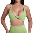 thumbnail image 1 of KHONTS Women's Sports Bras Backless Strappy Workout Bra Low Support Gym Bras Light Green2 S, 1 of 4