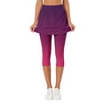 thumbnail image 1 of KHONTS Women's Tennis Skirt Leggings High Waist Tummy Control Athletic Yoga Capri Golf Pants Workout Clothing XXL, 1 of 7