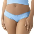 thumbnail image 1 of KHONTS Women's Underwear Panties Cheeky Bikini Underpanties Lace Stretch Hipster Briefs Sky Blue L, 1 of 3