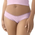 thumbnail image 1 of KHONTS Women's Underwear Panties Cheeky Bikini Underpants Lace Stretch Hipster Briefs Pink XL, 1 of 3