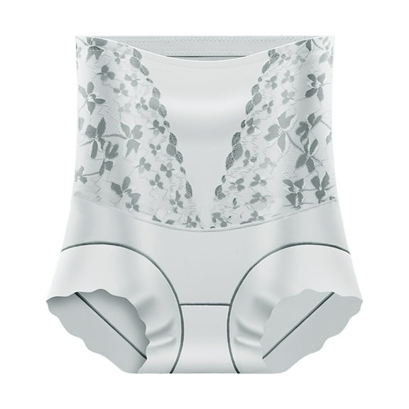 KHONTS Women's Underwear Tummy Control Shapewear Shorts Mid Waisted Panties Waist Trainer Bodyshaper Briefs Blue L