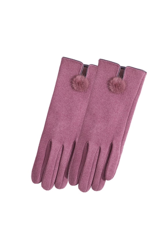 Women's Winter Warm Gloves with Sensitive Touch Screen Texting Fingers Soft Lined Windproof Warm Fashion Dress Gloves Purple One Size