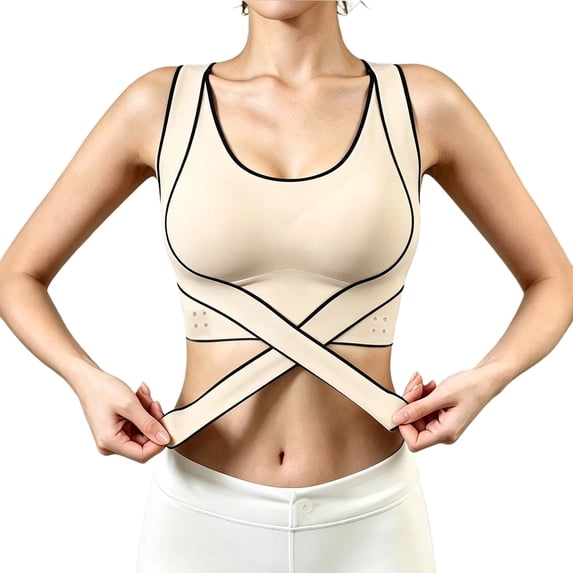 KHONTS Women's Wireless Posture Corrector Bras No Underwire Push up Seamless Bra Comfy Light Support Everyday Bralettes