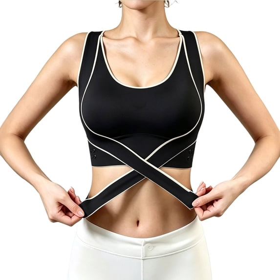 KHONTS Women's Wireless Posture Corrector Bras No Underwire Push up Seamless Bra Comfy Light Support Everyday Bralettes