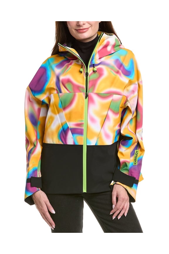 womens Kaleidoscope Snowboard Jacket, 2, Yellow
